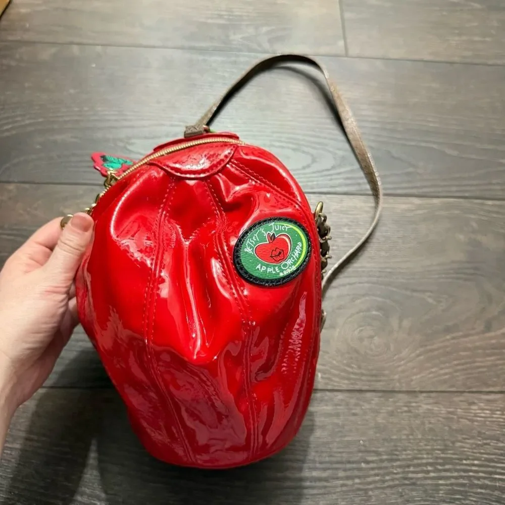 Betsey Johnson Rare Apple Orchard Crossbody Bag Purse